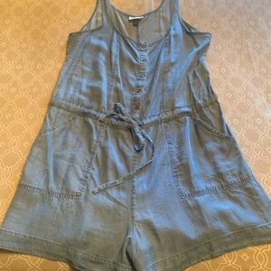 Universal thread denim romper